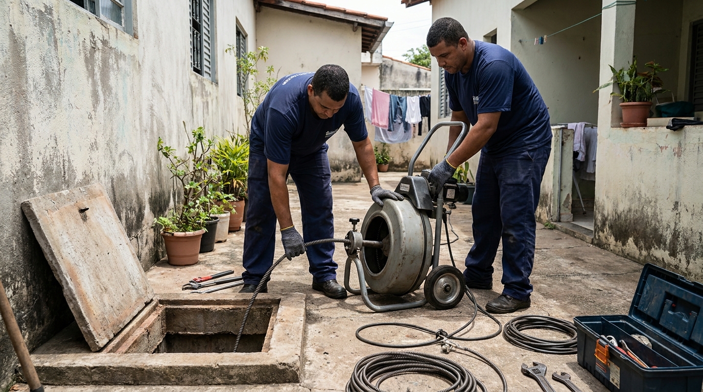 Desentupimento de Coluna Sanitária em Cascavel‑PR