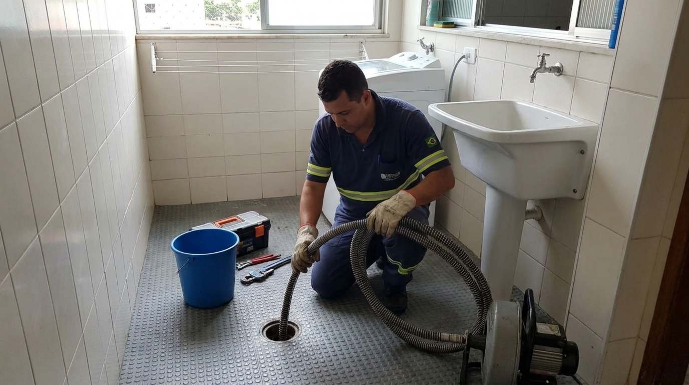 Desobstrução na Cozinha em Cancelli, Cascavel‑PR